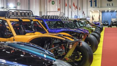 Buckshot Racing dune buggies at the show. Khushnum Bhandari for The National