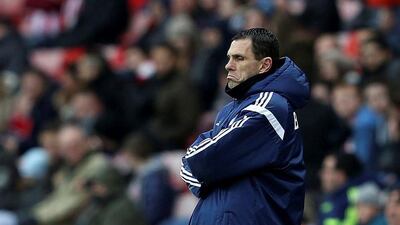 Gus Poyet shown during his managerial stint with Sunderland during a Premier League match in March 2015. Jan Kruger / Getty Images