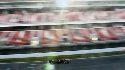 Toro Rosso's Spanish driver Carlos Sainz Jr. drives at the Circuit de Catalunya on February 24, 2016 in Montmelo on the outskirts of Barcelona on the third test day of the Formula One Grand Prix season. / AFP / JOSEP LAGO