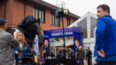 All in readiness for the Fetterman-Oz debate. EPA