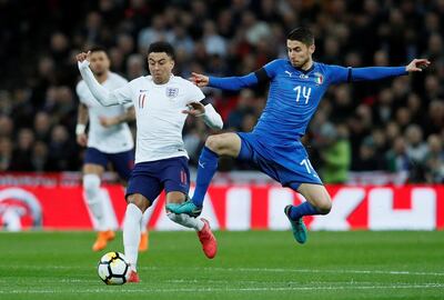 Jesse Lingard, left, impressed for England in the international friendlies with the Netherlands and Italy. David Klein / Reuters