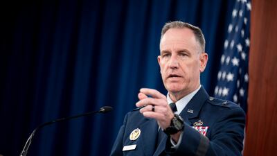 Pentagon spokesman Brig Gen Pat Ryder takes a question from a reporter during a briefing in Washington. AP
