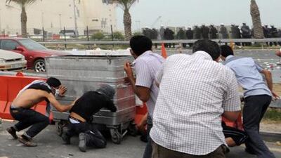 Deployment of troops from UAE and Saudi Arabia at invitation of king.