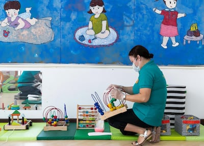 The rules around PCR testing after travelling are strict in Dubai's nurseries. Reem Mohammed / The National
