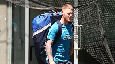 England's Ben Stokes at the training session. PA
