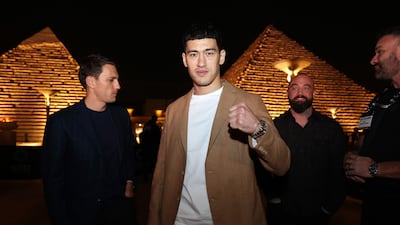 Dmitry Bivol poses for a photo. Getty Images