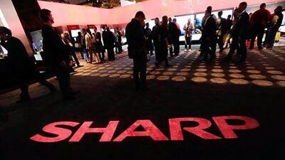 Big names such as Sharp will be present at the Abu Dhabi Electronics Shopper event. David Becker/Getty Images/AFP