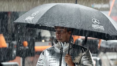 Mercedes driver George Russell before the race. Reuters