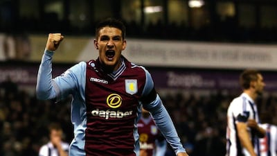 Ashley Westwood's 76th-minute strike levelled for Aston Villa on Monday. Adrian Dennis / AFP