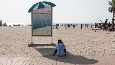 Dubai residents enjoy the calm conditions. Antonie Robertson / The National