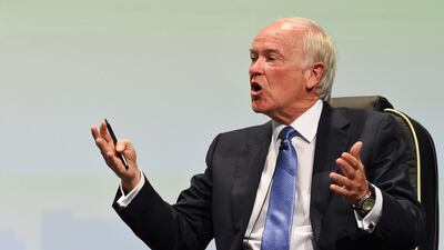 Tim Clark, president of Emirates speaks at the 2016 International Air Transport Association (IATA) Annual General Meeting and World Air Transport Summit in Dublin. Clodagh Kilcoyne / The National