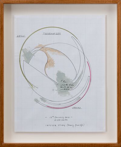 'Integer Study (Drawing from Life)' is a series of 100 drawings that revolve around numbers. Photo: Ismail Noor