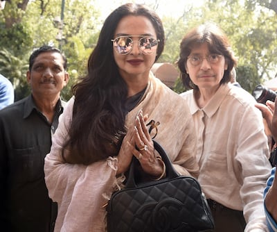 Rajya Sabha Member of Parliament and film actress Rekha. Getty Images