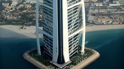 An aerial view of the Burj Al Arab. Warren Little/Getty Images
