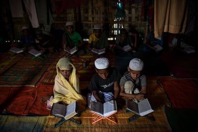 Madrassas, catering to Rohingya children driven from Buddhist-majority Myanmar are springing up in the world's largest refugee camp in Bangladesh since a massive influx of Rohingya Muslims last year. AFP
