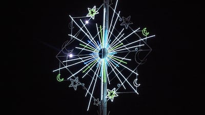 The streets of Abu Dhabi have been decorated with dazzling illuminations ahead of Ramadan. Victor Besa / The National