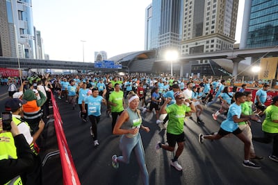 This year's Dubai Run saw a record 307,000 participants. Chris Whiteoak / The National