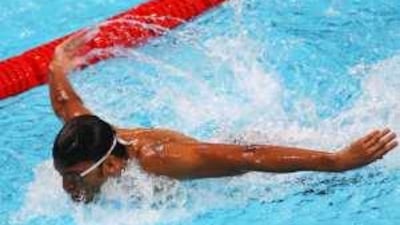 Obaid Al Jesmi competes in the Men's 200-metre individual medley at last year's world championships in Manchester, England.