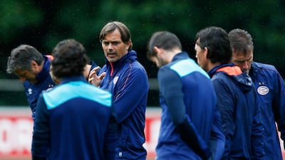 Phillip Cocu, the PSV Eindhoven manager, is looking after a young group that includes teenagers. Dean Mouhtaropoulos / Getty Images