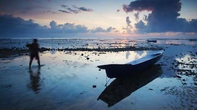 A woman collects seaweed at dawn in Nusa Lembongan, a small island off Bali's south-east coast. From the white beaches in the south to volcanoes and the lush interior, Bali is beautiful, Laura Collins says. Alamy