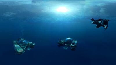 The Nekton mission, funded by the insurer XL Caitlin, deploys two submersibles, Nemo and Nomad, with a team of divers from Project Baseline (Global Underwater Explorers), to plumb the depths for environmental data. Courtesy of Nekton and the XLC Deep Ocean Survey.