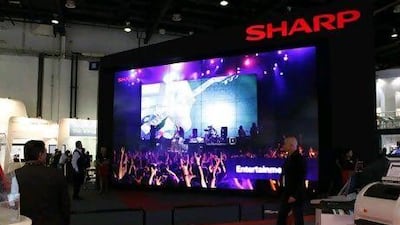 Makers of flat screens are thinking big.