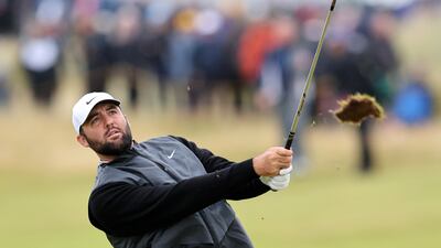 Scott Scheffler in action during his first round. EPA