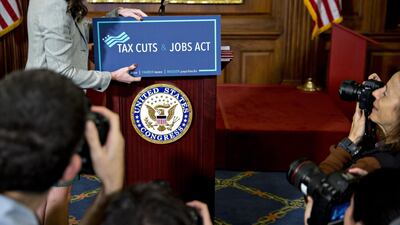 House Republicans passed their version of legislation to overhaul the US tax code on Thursday by slashing the corporate tax rate, lowering tax burdens for most individuals and adding an estimated $1.4 trillion to the federal deficit over the next decade. Andrew Harrer/Bloomberg