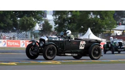 Martin Overington drove a Bentley Blower in the Le Mans Classic race held last Sunday in the western France racing town. Overington describes it as "like a lorry".