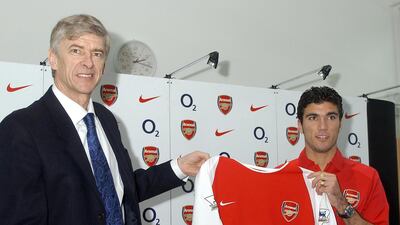 After a four-year spell at Sevilla, 20-year-old Jose Antonio Reyes joined Arsenal, managed by Arsene Wenger, on January 30, 2004. John Stillwell / PA Wire