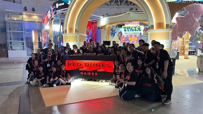 Red Dunes Games brings developers and partners from across Asia and Europe together at its souq-inspired booth at Tokyo Game Show 2026. Faisal Al Zaabi / The National
