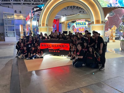 Red Dunes Games brings developers and partners from across Asia and Europe together at its souq-inspired booth at Tokyo Game Show 2026. Faisal Al Zaabi / The National