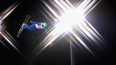 Lloyd Wallace of Great Britain jumps at the FIS Freestyle World Cup at Bokwang Snow Park in Pyeongchang-gun, South Korea. Clive Mason / Getty Images