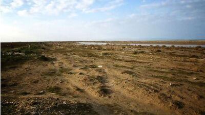 The coastline north of Raoued - proposed location for the Tunis Financial Harbour project - shows no sign of development.