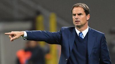 Sacked Inter Milan manager Frank de Boer gestures during his penultimate match in charge against Torino last week. Daniel Dal Zennaro / EPA / October 26, 2016