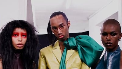 Mowalola's all-leather collection for Fashion East in 2019. Courtesy Mowalola