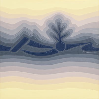 Untitled (1989) by Mohammed Al Saleem, a Saudi artist whose work sold for triple its estimate during Sotheby's first auction in the kingdom. Photo: Sotheby's