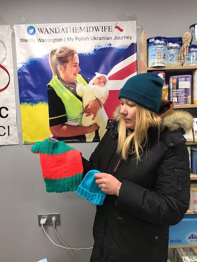 Midwife Wendy Warrington delivers clothes and medical equipment to babies in Ukraine. Photo: Wendy Warrington