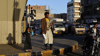 Hamas Hajiri with her father Khalid.