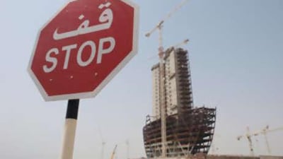 Construction along the Abu Dhabi-Dubai motorway.