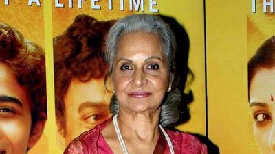 The actress Waheeda Rehman is the inaugural recipient of the Cinema Centenary award. AFP