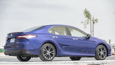 The new Toyota Camry HEV in Abu Dhabi. Antonie Robertson / The National