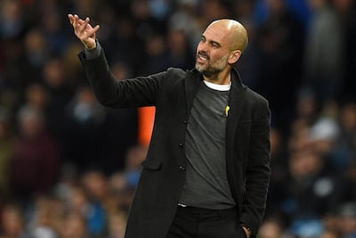 Pep Guardiola was not a happy man on the touchline during Wednesday night's game. Oli Scarff / AFP