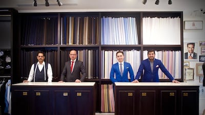 The team at Allure Tailoring has been looking after clients at their Abu Dhabi premises for 37 years. Courtesy Allure Tailoring