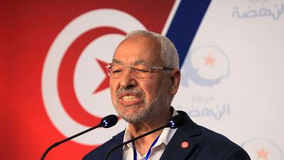 Tunisian Islamist Ennahdha Party leader Rached Ghannouchi . Mohamed Khalil / AFP