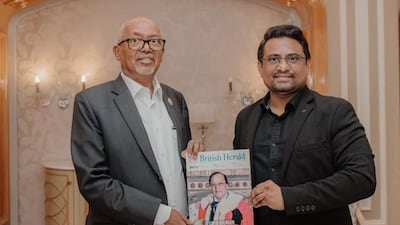 Ansif Ashraf (R) pictured with Abdirahman Saylici, the vice president of Somaliland. Courtesy: Abdirahman Saylici Twitter