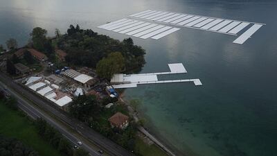 Aerial view of the project’s building yard in April 2016. Photo: Wolfgang Volz