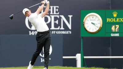 Northern Ireland's Rory McIlroy on the first tee.