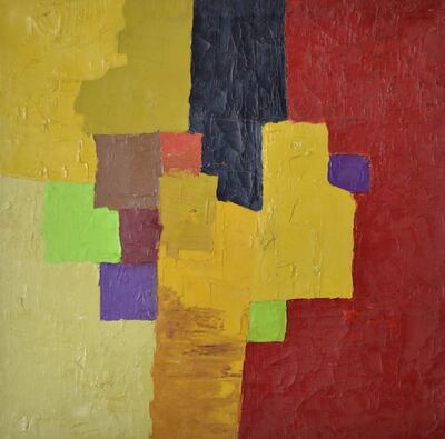 Lebanese-American Etel Adnan's 'Untitled' (1963-64) illustrates the passion, vibrancy and colour of Arab Modernism. Courtesy Barjeel Art Foundation