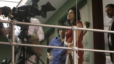 The actress Leticia Huijara plays the part of Isabel Sanmillan in the Mexican soap opera The Eighth Commandment, which traces the aftermath of 9/11 on both sides of the US-Mexico border. Arnulfo Franco / AP Photo